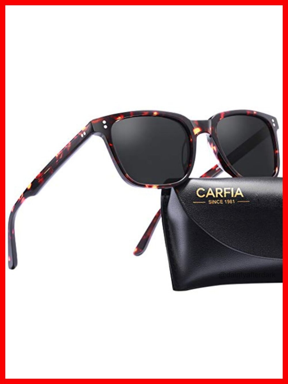 Acetate Polarized Square Sunglasses UV400 Anti-Glare Lightweight Full Frame